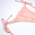 thumbnail image 2 of Women Sexy Underwear Mesh See Through Lingerie Embroidery Bra and Thong and Stocking, 2 of 5