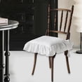 thumbnail image 6 of figatia Chair Cushion with Ties 40x40cm Cotton Filling Soft Comfortable Ruffles Seat Mat Seat Cushion for Farmhouse Home Wedding Decoration white, 6 of 8