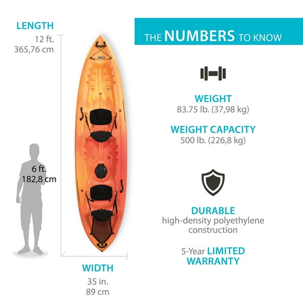 Lifetime Spitfire 12 ft Tandem Kayak, Sunset Fusion (90915