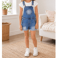 thumbnail image 3 of KIDSCOOL Girls Shorts Jumpsuit Summer Denim Jeans Overall Ripped Shortalls,7-8 Years, 3 of 8