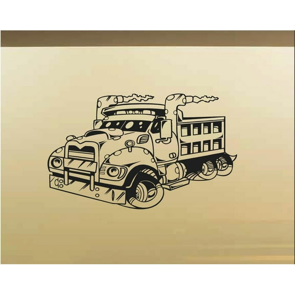 StickerChef Dump Truck Car Wall Decal - Auto Wall Mural - Vinyl Stickers - Boys Room Decor