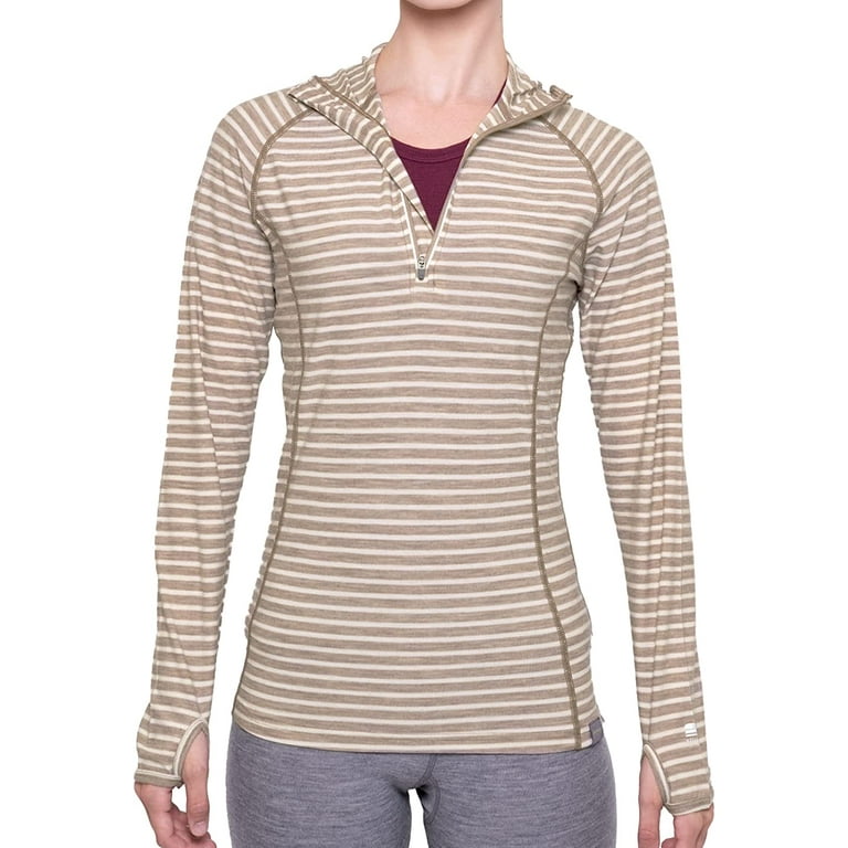 MERIWOOL Women’s Base Layer Hoodie Lightweight Merino Wool Long Sleeve  Thermal