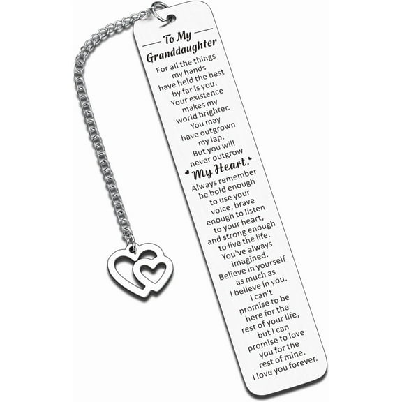 Gifts for Granddaughter Bookmark Gifts from Grandma Inspirational Gifts for Granddaughter from Grandpa Graduation 16-18th Birthday Gift for Grown Granddaughter Easter Basket Stuffers for Teen Girls