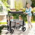 JOYMOR 2 Seat Stroller Wagon with Footwell, Aluminum Light Weight
