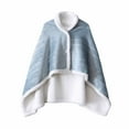 thumbnail image 1 of Guardurnaity Capa de vellón suave y cálida, chal de invierno, acogedor chal de oficina, manta sencilla y cálida, manta de oficina, franela gruesa Abrigos y chamarras azul 85*120 cm, 1 of 6