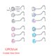 thumbnail image 1 of [Valor De Elección] 3-12Pcs/Lote De Acero Inoxidable De Perforación De La Nariz Set Estrella Corazón Cristal Studs En Forma De L Stud Piercing Joyería Del Cuerpo 20G, 1 of 4
