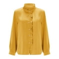 thumbnail image 3 of Clothing 2025 Super Soft Wrinkle Free Button Down Shirts for Women Formal Work Dress Blouses Tops Womens Button Down Shirts Boyfriend Long Sleeve Oversized Blouses Tops, 3 of 9