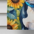 thumbnail image 2 of Boston Terrier in Sunflowers House Flag 28 in x 40 in, 2 of 7