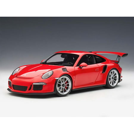Porsche 911 (991) GT3 RS Guards Red with Silver Wheels 1/18 Model Car by (Best Porsche 911 Model)