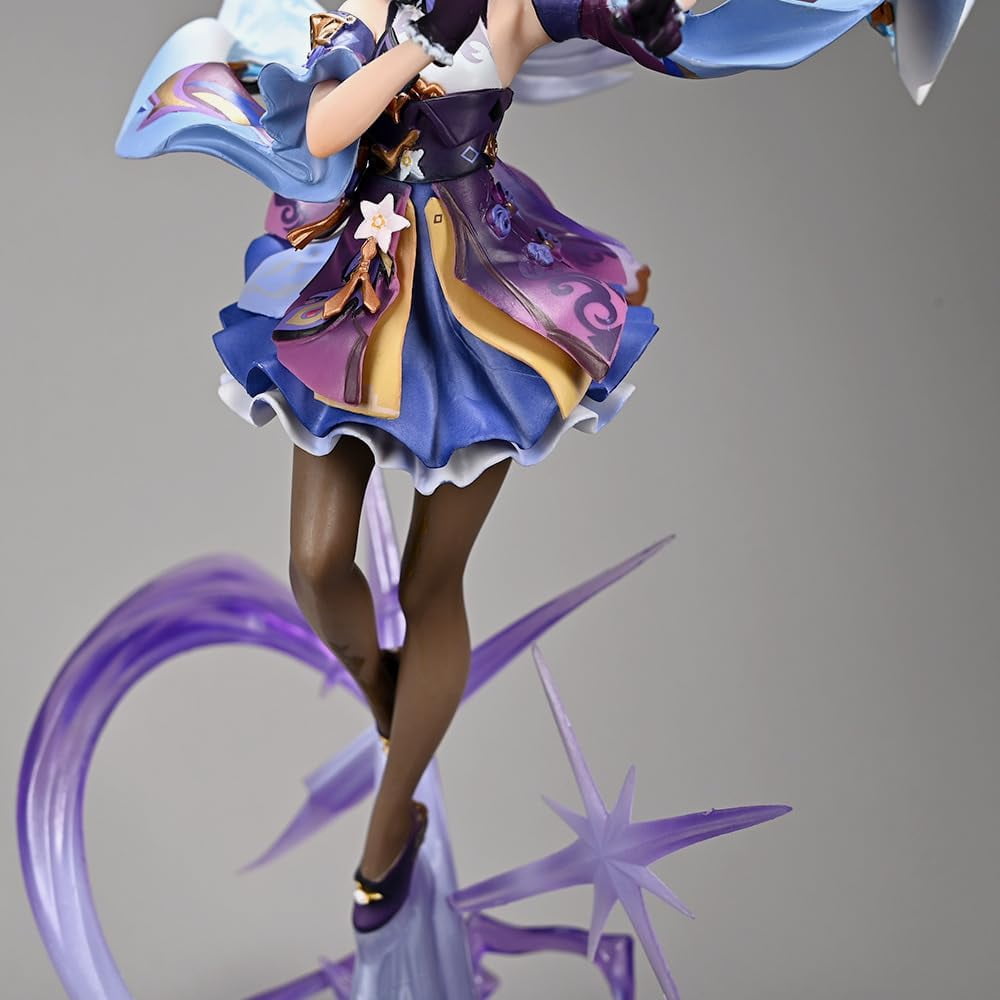 Keqing Figures, Seven Stars of Liyue Keqing Figure Statue 26cm/10.2inch Cosplay PVC Anime Model Game Character Figurine Collection Decoration Gift