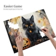 thumbnail image 4 of 500 PCS 500 Piece Puzzle For Adults Black Cat Pumpkin Head,Unique Artwork For Adults,Wonderful Imagination,Oil Painting Style Black Cat Wooden Jigsaw Puzzles,Creative Activity Hobbies For Adults, 4 of 6