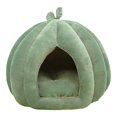 thumbnail image 4 of koolsoo Semi Enclosed Pet Cat Nest Cat Tent Pumpkin Shape Soft Washable Kitten Cat Warm M, 4 of 9