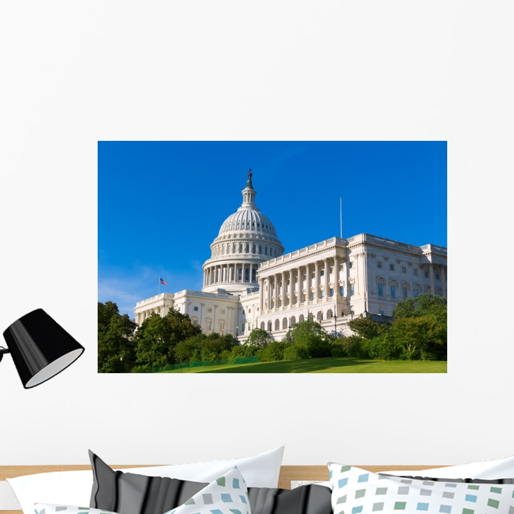 Capitol Building Washington Dc Wall Mural Decal Sticker, Wallmonkeys ...