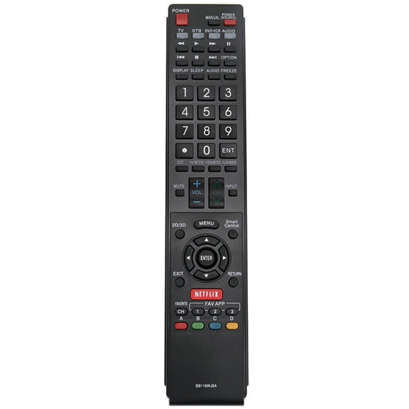 New Replace Remote for Sharp TV LC-60LE660U LC-70LE660U LC-60C6600U LC-60EQ10U