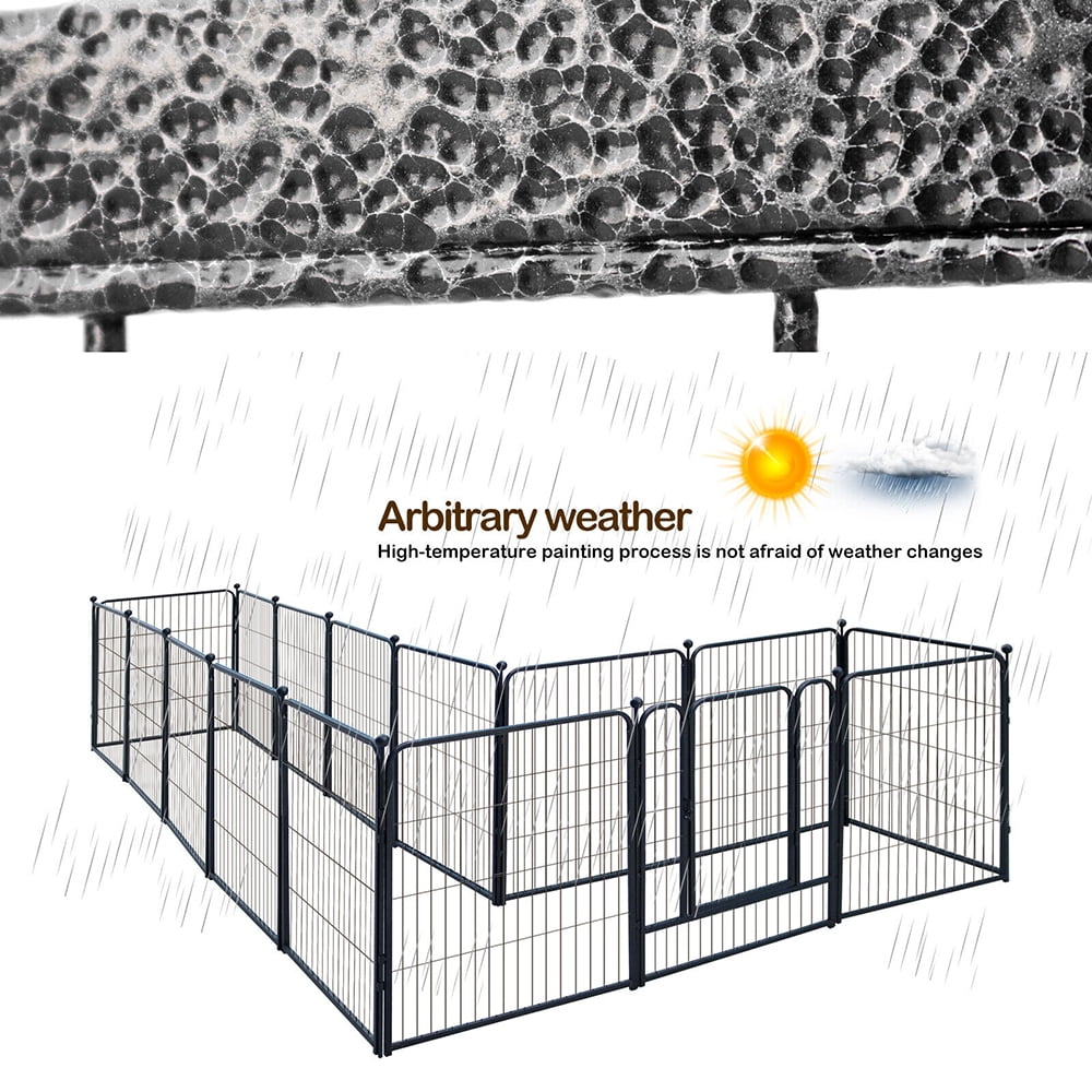 Dog Playpen,32"16 Panels Portable Exercise Fence Heavy Duty Metal Pet Playpen Indoor Outdoor Pet Playpen for Small Medium Large Dogs - RV Camping Pen  (16 Panels, 32 inch)