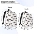 thumbnail image 2 of Bingfone Dachshund Dog Puppy Print Canvas College Laptop Backpack, Large Capacity Lightweight College Bookbag Casual Daypack-Medium, 2 of 5
