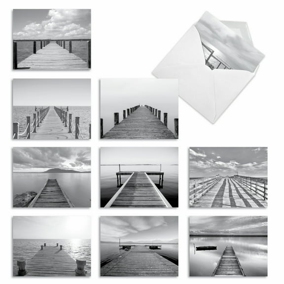 10 All Occasion Blank Note Cards Assorted (4 x 5.12 Inch) - SLIP NOTES