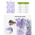 thumbnail image 6 of Purple Flowers Tie Up Curtains for Kitchen Bathroom Bedroom Windows 63 Inch Length, Watercolor Summer Botanical Floral Balloon Drape Curtains Shade Rod Pocket Drapery Curtain Panel, 52"x63", 6 of 7