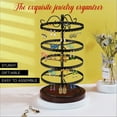 thumbnail image 6 of Metal Table Jewelry Organizer Stand with Earring Holder, Earring Tree Organizer, Display Stand, Ring Holder & Storage Rack for Women- Holds 144 Earrings, 6 of 6