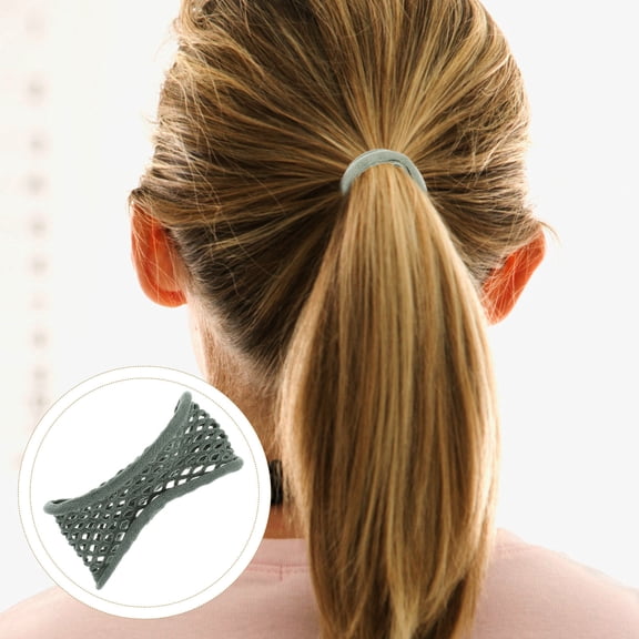 Tineasur 6-Pack Stretchy Nylon Hair Ties for Thick Curly Hair, Ponytail Holders in Assorted Vibrant Colors