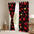 thumbnail image 3 of Homewish Teens Female Men Romantic Couple Lover Black Out Curtains,Red Love Heart Print Curtains Pack of 2 (42x63 Each),Happy Valentine'S Day Bedroom Curtains,Super Cozy Room Decor, 3 of 6