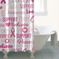 thumbnail image 4 of Pink Breast Cancer and Love Shower Curtain 36"x72" ,Bathroom Decorative Shower Curtains Set with 12 Hooks,Modern Waterproof Washable Shower Curtain, 4 of 6