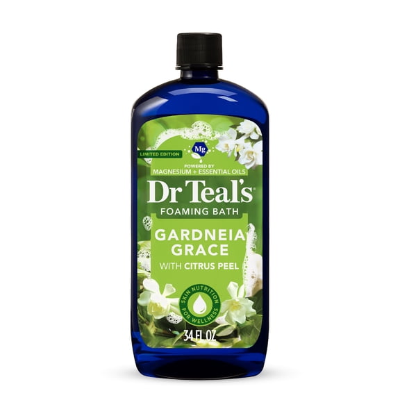 Dr Teal's Gardenia Grace Foaming Bath with Pure Epsom Salt, 34 fl oz