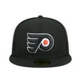 thumbnail image 2 of Men's New Era  Black Philadelphia Flyers Core 59FIFTY Fitted Hat, 2 of 6