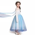 thumbnail image 2 of HAWEE Robe Elsa pour Filles Halloween Noël Costume Robe de Princesse Chic avec Accessoires, 2 of 6