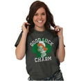 thumbnail image 4 of Smurfette St Paddys Good Luck Charm Women's Graphic T Shirt Tees Brisco Brands L, 4 of 6