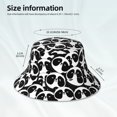 thumbnail image 3 of Yiaed Panda1 Print Reflective Stripe Bucket Hat Unisex Funny Outdoor Fisherman Cap Beach Sun Hat, 3 of 5