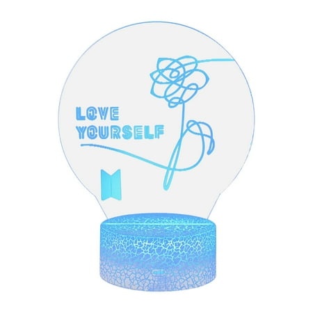 

Tepsmf Night Light Valentine s Day 3D Night Light Led Colorful 7-Color Desk Lamp Bedroom Home Decor Gift