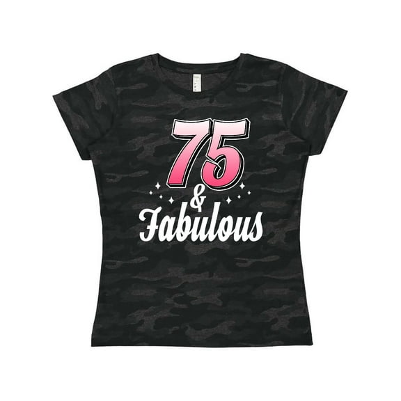 Inktastic 75 and Fabulous with Sparkles Women's T-Shirt
