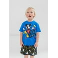 thumbnail image 2 of Disney Mickey Mouse Toddler Boys T-Shirt Tank Top and French Terry Shorts 3 Piece Outfit Set Red/Black/Blue 2T, 2 of 5