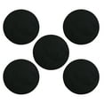 thumbnail image 1 of Furnish My Place Modern Plush Solid Black Color Rug - Pets and Kids Friendly Rug, Indoor/Outdoor Mat, Area Rugs Great for Kids, Pets, Living Room, Made in USA, 18" Round - Set of 5, 1 of 12