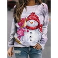 thumbnail image 4 of Sudaderas con capucha navideñas con estampado 3D de muñeco de nieve para mujer, Y2k Sudadera con capucha de manga larga, jerséis de gran tamaño, Tops, ropa para mujer, 4 of 5