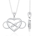 thumbnail image 4 of Rosec Jewels Natural Diamond Heart and Infinity Necklace for Women - with Chain - HI-SI Quality - Ready to Gift for Valentines, 925 Sterling Silver, 4 of 7