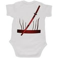 thumbnail image 2 of Halloween Red Clan Ninja Assassin Costume Soft Baby One Piece White 3 Month, 2 of 2