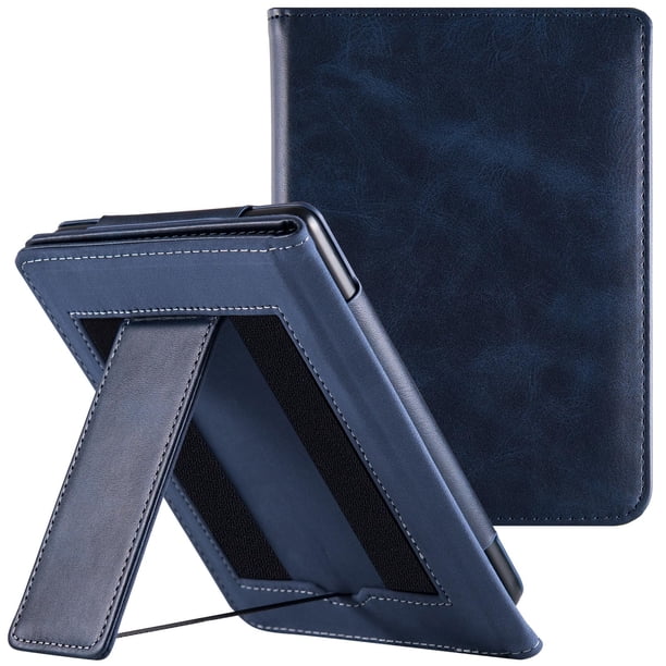 Funda Soporte LaoShuSheng para Kobo Clara 6" en Cuero PU Azul