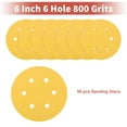 thumbnail image 4 of Unique Bargains 6 Inch 6 Hole Sanding Discs Round Hook and Loop Sandpaper 800 Grits - 50 PCS, 4 of 8