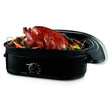 Turkey Roaster, Electric Roaster Oven, 16 QT Turkey Roaster Oven with Self-Basting Lid, Adjustable Temperature, Removable Pan & Rack, Fits Turkeys Up to 20LBS
