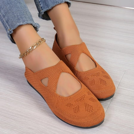 Women s Flats Shoes Dress Shoes for Women Business Dressy Casual Shoes Ballet Flats Loafers Comfortable Slip on Shoes Brown 10