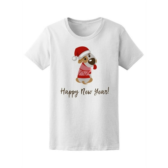 Happy New Year! Cute Puppy Tee Women's -Image by Shutterstock