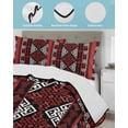 thumbnail image 3 of Twin XL Quilt Bedding Set, Red Black Boho Reversible Summer Quilt 3 Pieces, Geometric Vintage Abstract Art Lightweight Bedspreads Coverlets with 2 Pillow Shams for All Seasons, 3 of 5