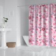 thumbnail image 2 of Pioneer Flower Floral Print Pattern Shower Curtain 84"x72" ,Bathroom Decorative Shower Curtains Set with 12 Hooks,Modern Waterproof Washable Shower Curtain, 2 of 6