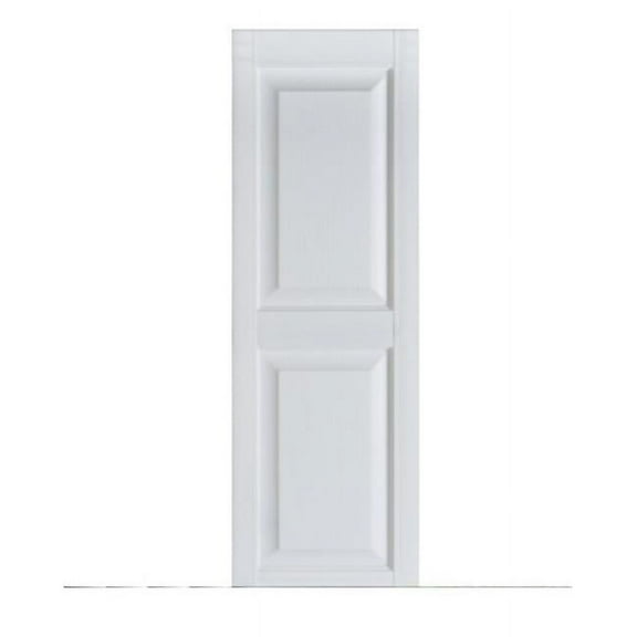 Perfect Shutters  Premier Raised Panel Exterior Decorative Shutters Paintable - 15 x 51 in.
