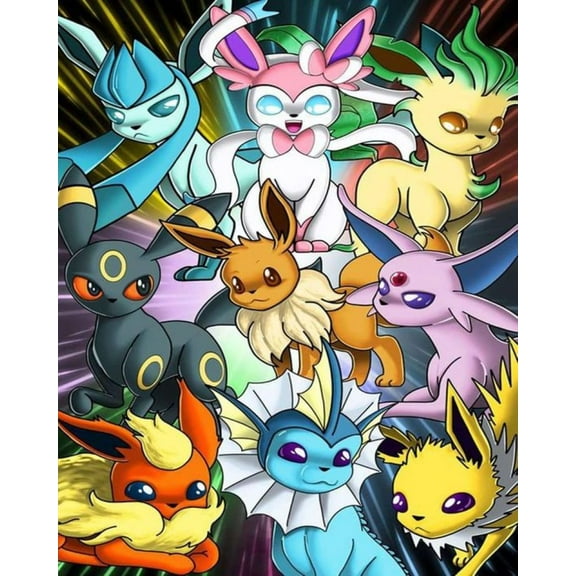 Pikachu Diamond Painting Kits for Adults,Cartoon Elf Diamond Painting,Anime Diamond Art,Suitable for Home Wall Decoration 12x16 Inch