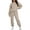 A CoffeeGrey, variant on SUNBS Women's Sweatsuits 2 Piece Outfits Long Sleeve Half Zip Pullover and Baggy Sweatpants with Pockets