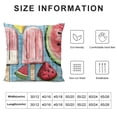 thumbnail image 5 of Fenyluxe Summer Pillow Covers Happy Summer Throw Pillow Covers Hello Sunshine Ice Cream Pillow Covers for Farmhouse Decoration Indoor Outdoor Home Decor 24x24in, 5 of 5