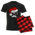 thumbnail image 6 of CafePress - Christmas Mustache Nerd Men's Dark Pajamas - Men's Dark Loose Fit Cotton Pajama Set, 6 of 7